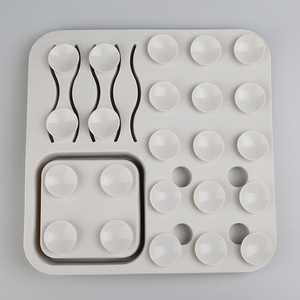 Pet Food Tray With <b>Partition</b> For Wet Food Storage Organization Melamine Modern Design Regular Size - Product Image 5
