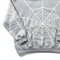 Pull-over brodé de haute qualité avec motif toile d'araignée, style streetwear oversize, hiver, homme/femme, Y2K, hip-hop, survêtement en polaire, soldes 2026
