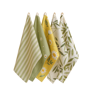 Nouvelles conceptions de torchons de cuisine imprimés, Mandala bleu, en coton, pour la vaisselle, textile décoratif pour la maison, fabricant OEM en gros - Product Image 5