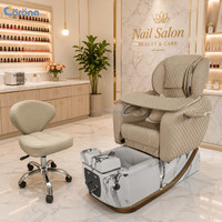 Matériel de salon de manucure, équipement de soin des pieds avec massage électrique, chaise de spa pour manucure et pédicure avec jet magnétique