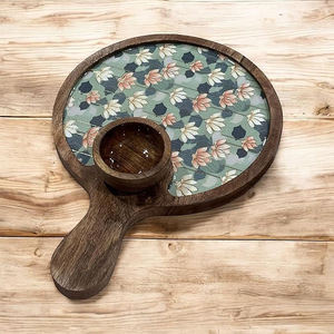 Bandeja de Madera Natural para Servir Pizza, Diseño Moderno y Lujoso, Pintada a Mano con Esmalte, de Primera Calidad, Nueva Llegada - Product Image 5