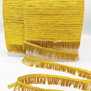 Custom Eco-Friendly Polyester Lace Trim Gold Bullion Wire <b>Fringe</b> Tassel Decorative Edging for <b>Curtains</b> Costumes Flags - Product Image 5