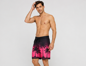 New Fashion <b>Mens</b> Board Shorts Custom Wholesale Quick Dry Swim <b>Trunks</b> Beach Surf Shorts Breathable Polyester Pockets Drawstring - Product Image 4