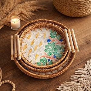 Décoration de style service de petit-déjeuner en rotin et ossement de mer, qualité export, écologique, avec ensemble MOP UO INDIA - Product Image 5