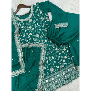 Lanzamiento De 3 Pices Ready Made Kurti-Plazzo Con Dupatta - Product Image 5