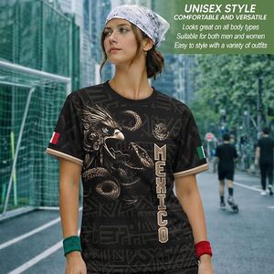 Camiseta de Fútbol de México para Hombre, Manga Corta, Cuello Redondo, Sublimada, 100% Poliéster, Transpirable, Corte Regular, Ropa para Adultos de Expanza - Product Image 5