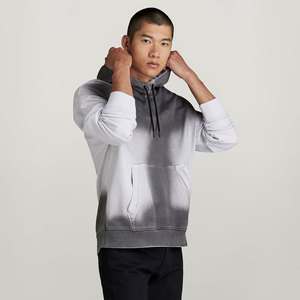 Sudadera con Capucha para Hombre, Color Degradado, Corte Regular, Tejido de Algodón French Terry, Estilo Casual para Otoño, con Bolsillos - Product Image 1