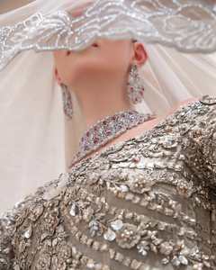 Vestido Maxi bordado con pedrería para bodas y eventos especiales de WS INTERNATIONAL - Product Image 4