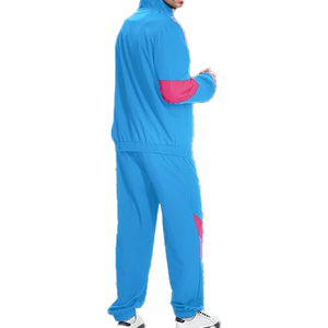 Survêtement de jogging en nylon réfléchissant 3M avec logo personnalisé OEM, veste coupe-vent pour homme, ensembles en nylon avec bandes blanches pour homme - Product Image 3