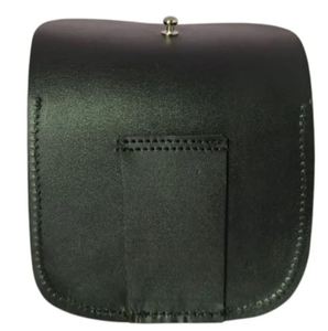 Pochette de chasse en cuir noir M.AFZAL, imperméable, avec fermeture à bouton, 20-36L, reproduction personnalisée de la pochette Sam Browne - Product Image 3