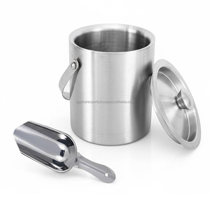 High <b>End</b> Luxury Ice Bucket 1.5L Stainless Steel Double Wall with V Tong Premium Hospitality Use Global <b>Bar</b> Export - Product Image 1