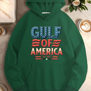 Gulf of America EST 2025เสื้อมีฮู้ดพิมพ์ลายลำลองของผู้หญิง - Product Image 1