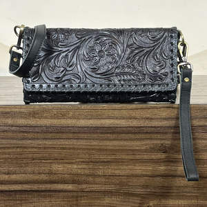 Bolso de Hombro de Cuero Genuino de Alta Calidad para Mujer, Cartera Cruzada Pequeña de Gran Capacidad, Hecha a Mano con Cuero de Vaca, Tipo Trifold - Product Image 4