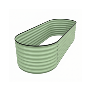 Rustic Metal Oval Raised Garden Bed Outdoor Galvanized Deep <b>Planter</b> <b>Box</b> Garden Beds for Vegetables GB016 - Product Image 1