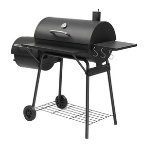 Griglia BBQ da Esterno a Barile con Area di 557 Pollici Quadrati In. Griglia Affumicatrice Offset Salvaspazio per Patio e Campeggio - Barbecue a Carbone Pronto all'Uso - Product Image 1