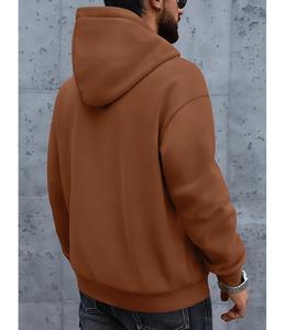 Nueva Colección Sudadera con Capucha para Hombre, 100% Algodón, Forrada, Manga Larga, Cuello Caído, Color Sólido, Cómoda, Tallas Grandes, Personalizable - Product Image 4