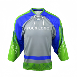 Camiseta de Hockey sobre Hielo Verde, Manga Corta, Diseño Sólido, Transpirable, 100% Poliéster, Impresión Sublimada, Unisex, Ropa para Adultos, Verano - Product Image 6