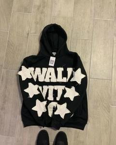 Sweat-shirt de luxe pour homme, noir, à capuche, zippé, imperméable, écologique, à manches classiques, avec logo imprimé sur le devant, tricoté pour l'hiver - Product Image 6
