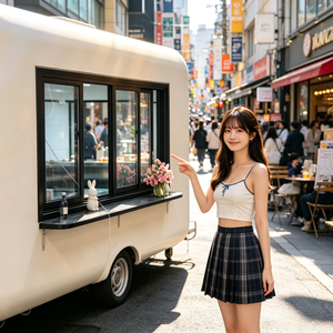 Food Truck Mobile Personnalisable avec Cuisine Complète, Congélateur et Équipement Commercial pour Mousse au Chocolat - Product Image 1