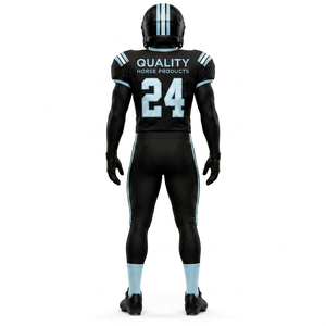 Uniforme de football américain personnalisé haut de gamme pour hommes, manches courtes, 100% polyester, respirant et à séchage rapide, logos personnalisés - Product Image 6