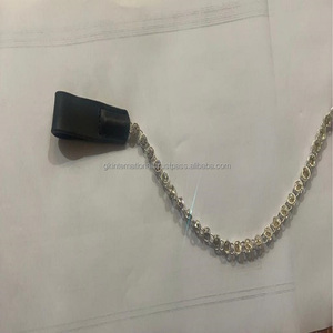 Cadena de cristales de plata de alta calidad, banda para la frente hecha a medida, cuero cosido, extremos de bucle, precio al por mayor - Product Image 6