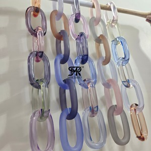 Contemporary Resin Craft Transparent Acrylic Hanging Chain Wall Accent Decorative <b>Decor</b> for Stylish Home Interiors - Product Image 3