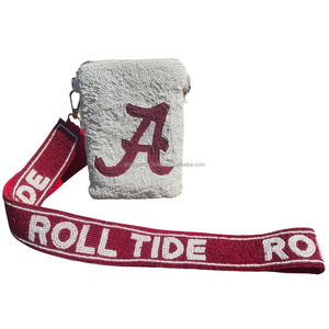 Roll Tide Beaded Hook Portable <b>Bag</b> <b>Strap</b> Maroon Letter Shoulder <b>Strap</b> Purse Handle <b>Replacement</b> Crossbody <b>Strap</b> Football Game Day - Product Image 2