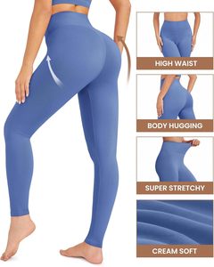 Leggings modernes à taille haute, en tissu extensible en polyester, respirant, doux, coupe athlétique ajustée, pour yoga, gym, entraînement, course à pied - Product Image 2