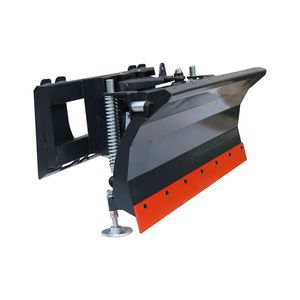 Lama spazzaneve/terna da 60 pollici per skid steer con angolazione di 30 gradi, bordo tagliente bullonato, pattini regolabili e attacco rapido universale - Product Image 4