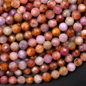 Perles de rubis naturelles authentiques, facettées, rondes, gravées au laser, en fil, pour la fabrication de bijoux, vente en gros - Product Image 6
