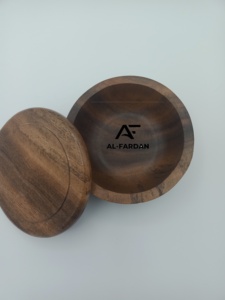 AL-FARDAN Bol à raser en bois fait main Super Badger avec brosse à barbe en poils de blaireau LED pour l'entretien de la barbe masculine, taille et couleur personnalisables - Product Image 2