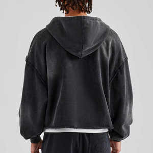 Sudadera con Capucha Oversize de Algodón de Alta Calidad, Logotipo Personalizado Bordado, Hombros Caídos, Diseño Lavado Ácido, Invierno, Suministro ODM - Product Image 6