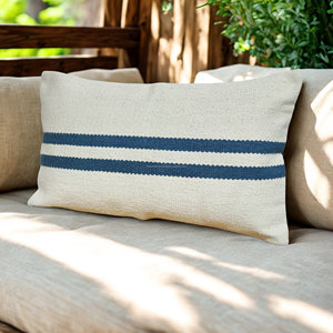 Funda de Almohada Tejida de Lujo a Precio Accesible con Rayas Azules Lubmar, Tamaño Personalizado, Funda de Cojín Decorativa de Algodón Suave para el Hogar - Product Image 4