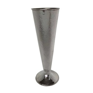 Vase à fleurs conique martelé en acier inoxydable, style industriel, fait main, écologique, décoration de table de mariage, haute qualité, abordable - Product Image 1