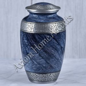 Modern Aluminum Cremation Urn With Beautiful <b>Engravings</b> Perfect Memorial Keepsake by Axiom Home Accents - Product Image 2