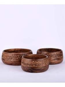 Tazón Grande de Madera de Acacia Hecho a Mano, Tamaño Personalizado Único, Plato para Servir Ensaladas y Masa, Estilo Moderno, para Uso Alimentario, en Oferta - Product Image 3