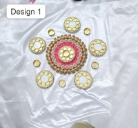 Tapis décoratif Patola Rangoli pour le sol, plateau de centre de table pour mariage, thali de Diwali et décoration pour les festivals indiens, décoration intérieure