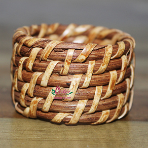 Natural Handmade Vietnam Napkin Holder with Eco Friendly Water Hyacinth Seagrass Rattan Storage Basket - Product Image 3