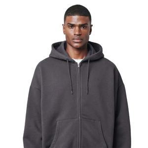 Sweat à capuche surdimensionné en coton épais et éponge pour hommes personnalisé pull-over en molleton à épaules tombantes de haute qualité - Product Image 1