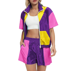 <b>High</b> Quality Women's Casual Windbreaker Short Set Stylish Jacket Shorts Lightweight Comfortable Waterproof Breathable Activewear - Product Image 3