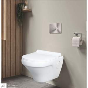 Inodoro suspendido de pared de alta calidad con forma Rubix moderna, 510x365x320mm, cerámica sanitaria, para uso comercial en baños. - Product Image 3