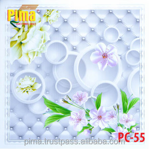 Plaques de plafond suspendu en PVC anti-moisissure 24x48 au design asiatique, résistantes à l'humidité et anti-affaissement pour la rénovation des sous-sols - Product Image 2