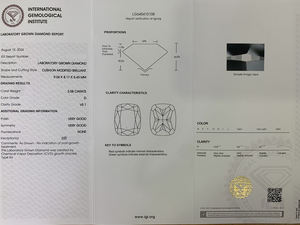 Diamantes Sueltos al por Mayor, Corte Cojín de 3.23ct, Certificados IGI, Claridad VVS, Diamantes Blancos Cultivados en Laboratorio CVD - Product Image 4