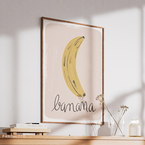 Affiche Murale Moderne pour Cuisine : Art Minimaliste Vintage, Fruits Pastel, Banane Esthétique, Décoration Murale Mignonne pour Cuisine - Product Image 3