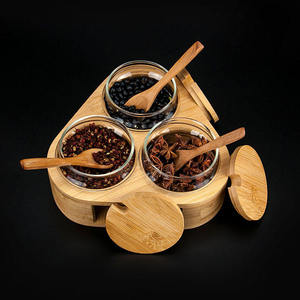 Indian Handcrafted Wooden Luxury Design Glass <b>Jar</b> Wooden Hand Carved <b>Spice</b> Box <b>Spice</b> Box Kitchen <b>Spice</b> Box at Reasonable Price - Product Image 2