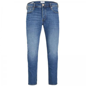 Men's Regular Fit Mid <b>Waist</b> Denim <b>Jeans</b> Wholesale Custom Logo Print OEM Service Breathable Straight High Street Style - Product Image 4