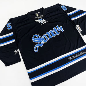 Maillot de hockey personnalisé de haute qualité avec numéros brodés, respirant, en maille polyester, pour les fans - Product Image 6