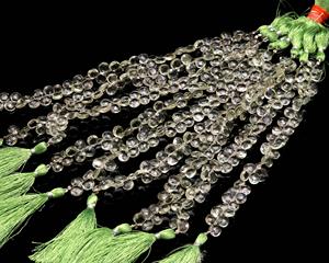 RAY FINE ORNATES Perles de pierres précieuses en quartz citron ovales briolette facettées, certifiées par un tiers, pour la fabrication de bijoux - Product Image 2