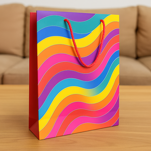 Bolsas de Regalo Coloridas con Asas de Cuerda Roja para Fiestas, Cumpleaños y Celebraciones - Product Image 1