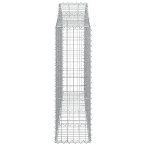 Juego de 2 Cestas de Gabión de Hierro Galvanizado Plateado para Usar como Macetas y Jardineras - Product Image 5